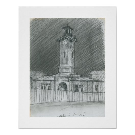 Alte Schlachthöfe von Vaugirard Paris Sketch Poste Poster (Vorderseite)