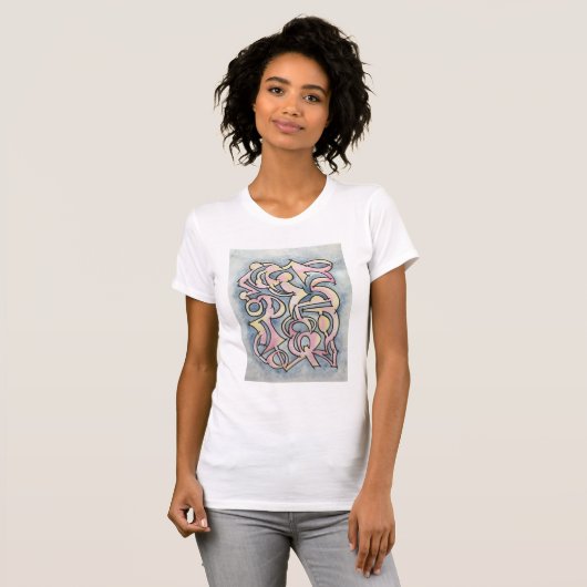 Alte Schleuse-Hand bemalt Moderne Kunst T-Shirt (Vorne ganz)