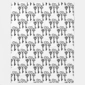 Alte Schlüssel Fleece Blanket, Groß (Vorderseite)