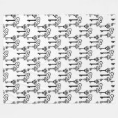 Alte Schlüssel Fleece-Decke, groß Fleecedecke (Vorderseite (Horizontal))