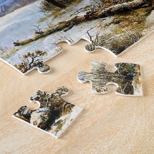 Alte Schneeballszene Puzzle (Seite)