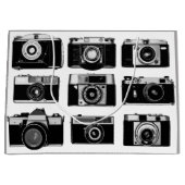 ALTE SCHNELLE FOTOGRAFISCHKAMERAS IN SCHWARZ UND W GROßE GESCHENKTÜTE (Vorderseite)