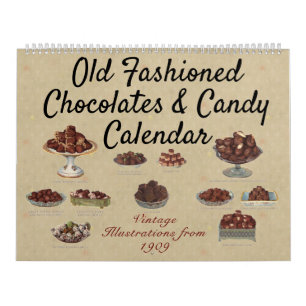 Alte Schokolade und Bonbons Kalender