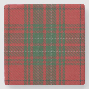 Alte Schotten Tavern Clan Cumming Red Green Tartan Steinuntersetzer