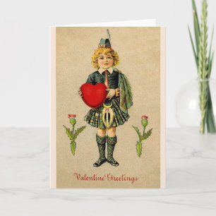 Alte schottische Valentinsgrußkarte Feiertagskarte