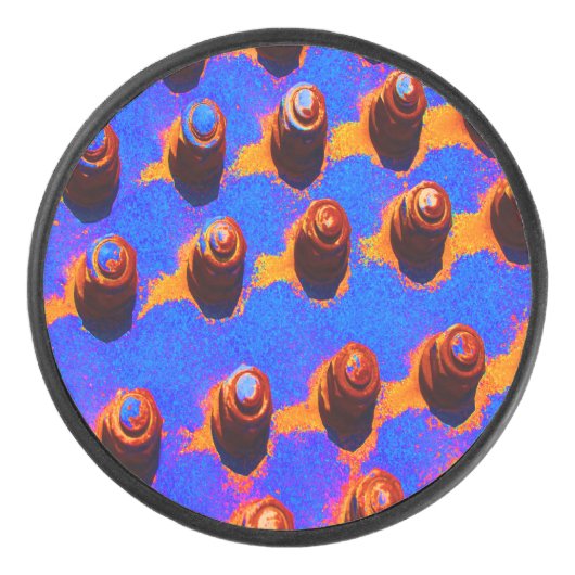 Alte Schrauben Eishockey Puck (Vorderseite)