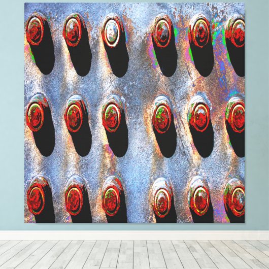 Alte Schrauben Leinwanddruck (Insitu (Holzboden))