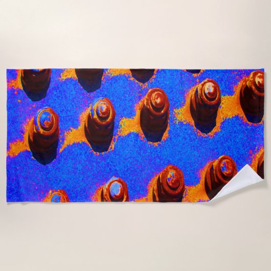 Alte Schrauben Strandtuch (Vorderseite)