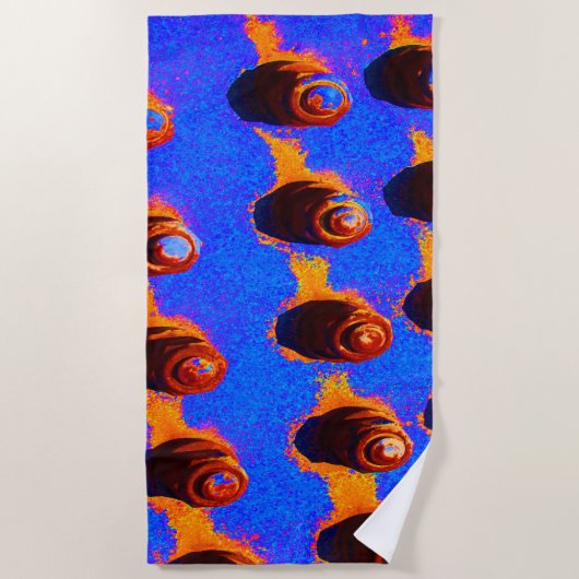 Alte Schrauben Strandtuch (Vorderseite)