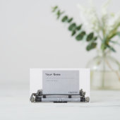 Alte Schreibens-Maschine Visitenkarte (Stehend Vorderseite)