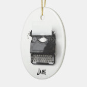 Alte Schreibmaschine für Autor, Journalist, Keramikornament (Links)