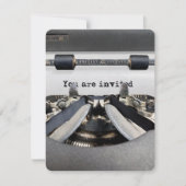 Alte Schreibmaschine Geburtstagspartei Einladung (Vorderseite)