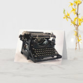 Alte Schreibmaschine Karte (Gelbe Blume)