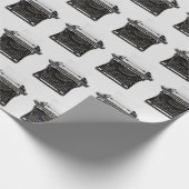Alte Schreibmaschine mit Happy Birthday Text Geschenkpapier (Ecke)
