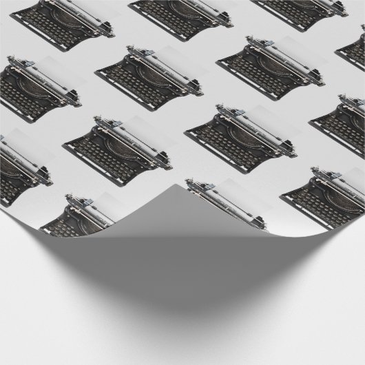 Alte Schreibmaschine mit Happy Birthday Text Geschenkpapier (Ecke)