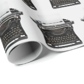 Alte Schreibmaschine mit Happy Birthday Text Geschenkpapier (Rolleneckpunkt)