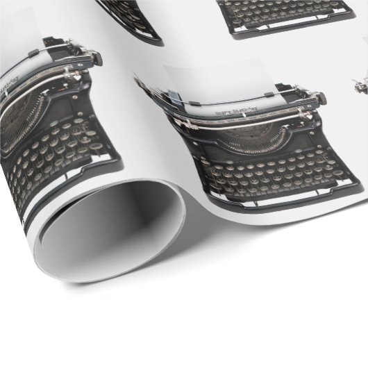 Alte Schreibmaschine mit Happy Birthday Text Geschenkpapier (Rolleneckpunkt)