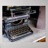 Alte Schreibmaschine Poster (Vorne)