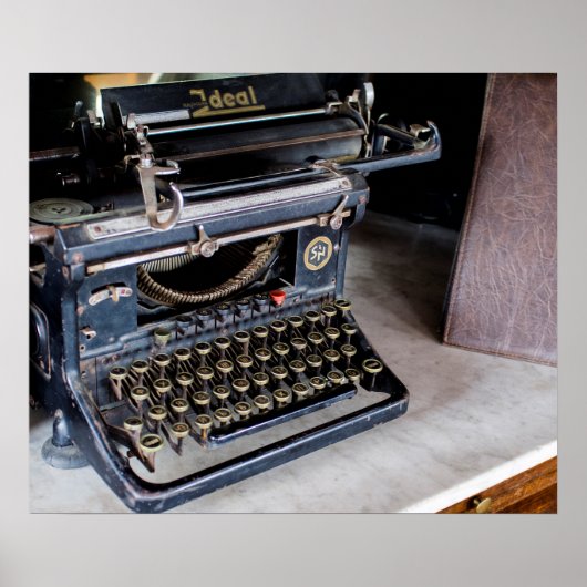 Alte Schreibmaschine Poster (Vorne)