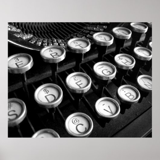 Alte Schreibmaschine Poster (Vorne)