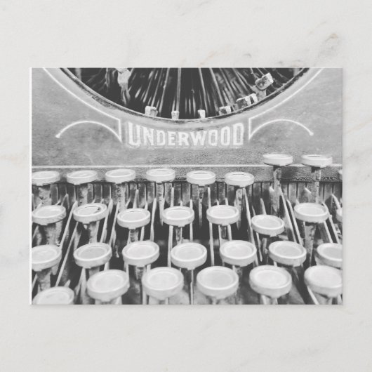 Alte Schreibmaschine Postkarte (Vorderseite)