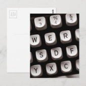 Alte Schreibmaschine Postkarte (Vorne/Hinten)