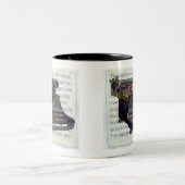 Alte Schreibmaschine Zweifarbige Tasse (Mittel)