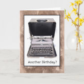 Alte Schreibmaschinen-Geburtstags-Karte Karte (Gelbe Blume)