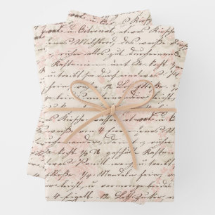 Alte Schrift Geschenkpapier Set