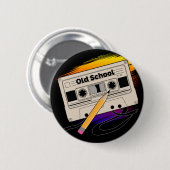 Alte Schul Erinnerungen Button (Vorne & Hinten)