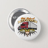 Alte Schul-LKW-Fahrer Button (Vorne & Hinten)