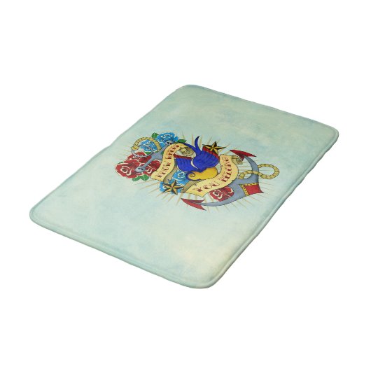 Alte Schulanker Badematte (Schrägansicht)