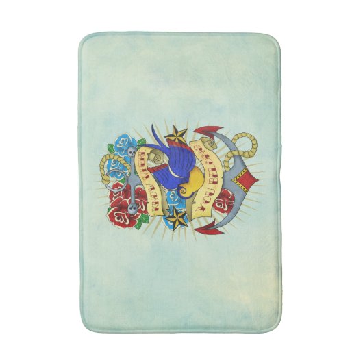 Alte Schulanker Badematte (Vorderseite Vertikal)