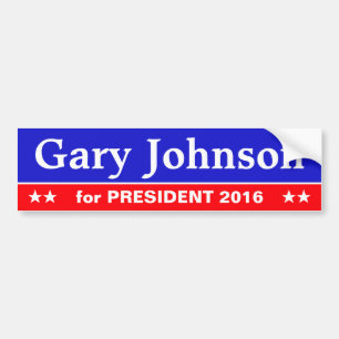 Alte Schulaufkleber: Gary Johnson für Präsidenten Autoaufkleber