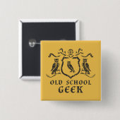 Alte SchulAussenseiter-Eulen-Knopf Button (Vorne & Hinten)