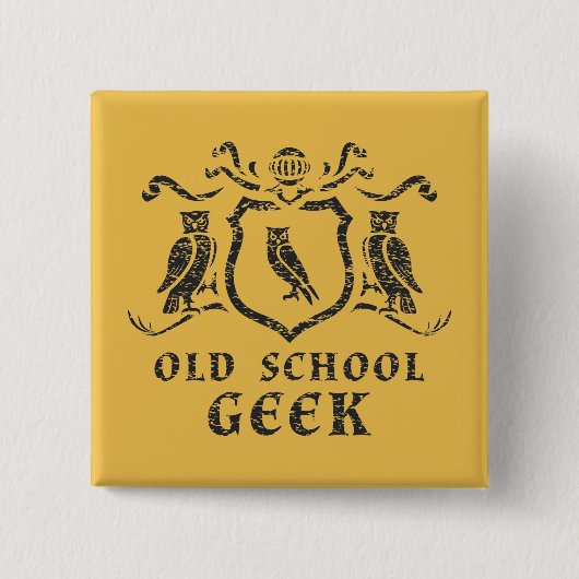 Alte SchulAussenseiter-Eulen-Knopf Button (Vorderseite)