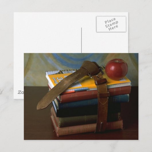 Alte Schulbücher Postkarte (Vorne/Hinten)