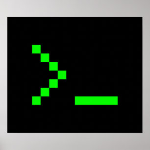 Alte Schulcomputer-Texteingabe-Aufforderung Poster