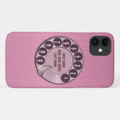 Alte Schuldrehskala-Telefon-Rosa Case-Mate iPhone Hülle (Rückseite (Horizontal))
