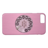 Alte Schuldrehskala-Telefon-Rosa Case-Mate iPhone Hülle (Rückseite (Horizontal))