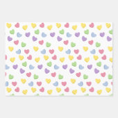 Alte Schule 90er Jahre Valentinin's Candy Colored  Geschenkpapier Set (Vorderseite)