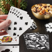 Alte Schule Alternative Tätowierte Frau Spielkarten (In Situ)