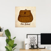Alte Schule Angelkorb Poster (Heimbüro)