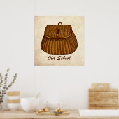 Alte Schule Angelkorb Poster (Küche)