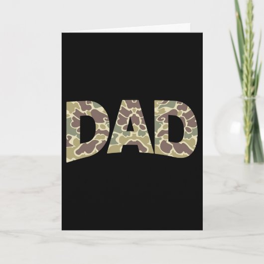Alte Schule Camo Papa Herren Karte (Vorderseite)