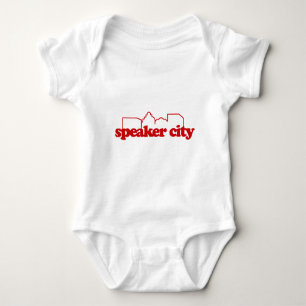Alte Schule der Lautsprecher-Stadt Baby Strampler