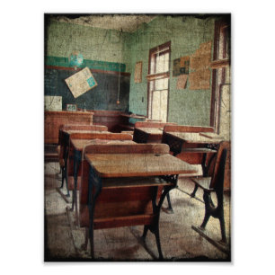 Alte Schule, eine ein Raum-Schule innerhalb der Fotodruck