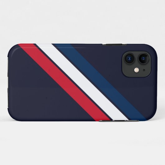 Alte Schule gestreifter 70er 80er Retro Racing Str Case-Mate iPhone Hülle (Rückseite (Horizontal))