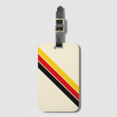 Alte Schule gestreifter 70er 80er Retro Racing Str Gepäckanhänger (Vorderseite Vertikal)