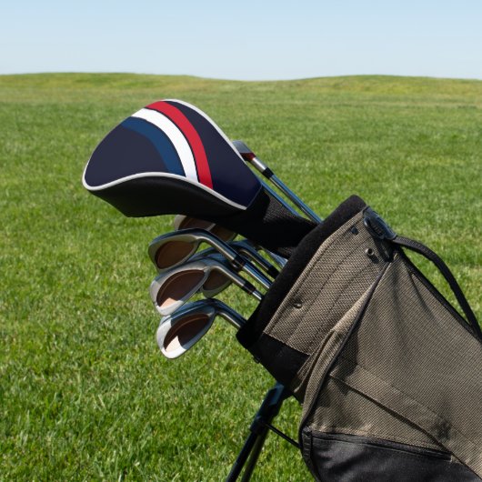 Alte Schule gestreifter 70er 80er Retro Racing Str Golf Headcover (In SItu)